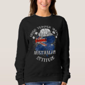 Distressed Irish Australian Attitude Patriotic Sha Trui (Voorkant)