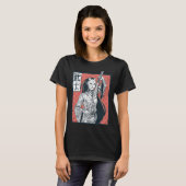 Distressed Japanese Geisha  Japanese Onna musha  G T-shirt (Voorkant volledig)