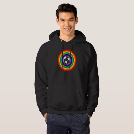 Distressed LGBTQ Soccer Gay Pride Shirt (Voorkant volledig)