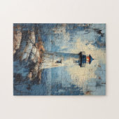 Distressed Lighthouse Schilderij Legpuzzel (Horizontaal)
