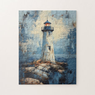 Distressed Lighthouse Schilderij Legpuzzel