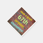 Distressed Look 67e Verjaardag Papieren servetten (Hoek)