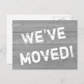 Distressed look houten paneel bewegende briefkaart (Voorkant / Achterkant)