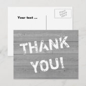 Distressed look houten paneel dank u briefkaarten (Voorkant / Achterkant)