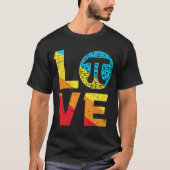 Distressed LOVE PI Design T-shirt (Voorkant)