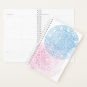 Distressed Mandala Half Size Planner blauw/roze (Display)