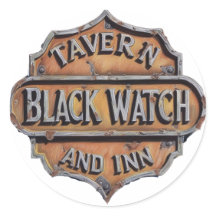 Distressed Metal Sign voor Black Watch Tavern & In