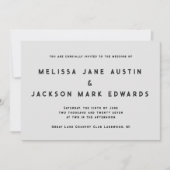 Distressed Minimalism Stone Grey Wedding Kaart (Voorkant)