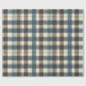 Distressed Navy and Taupe Plaid for Father’s Day Cadeaupapier (Vlak)