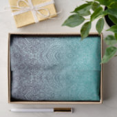 Distressed Ornamental Ombre Turquoise en Paarse Tissuepapier (Geschenk)