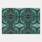 Distressed Patina Copper Vintage Ephemera Inpakpapier Vel (Voorkant 3)