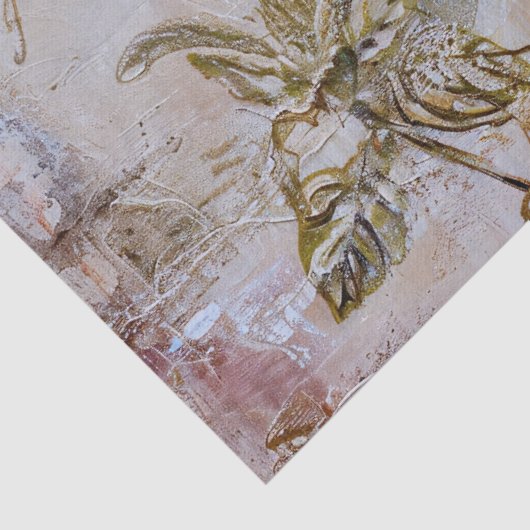 Distressed Pink Poppies Tissuepapier (Detail)