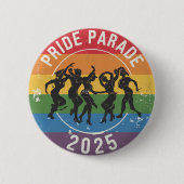 Distressed Pride Parade dansende figuren Ronde Button 5,7 Cm (Voorkant)