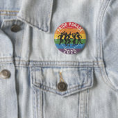 Distressed Pride Parade dansende figuren Ronde Button 5,7 Cm (In situ)