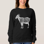Distressed Quote Easily Distracted Retro Goats Trui (Voorkant)