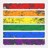 Distressed Rainbow LGBT Sticker (Voorkant)