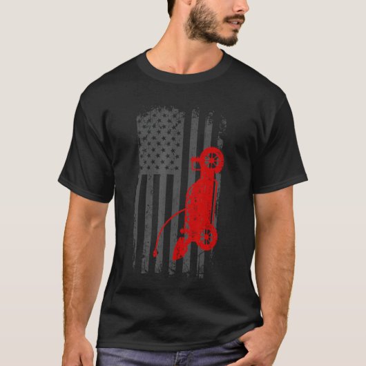 Distressed RC Car American Flag Racing Racers retr T-shirt (Voorkant)