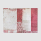 Distressed Red and White Damask Collage Tissuepapier (Voorkant)