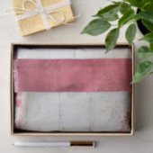 Distressed Red and White Damask Collage Tissuepapier (Geschenk)