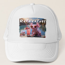 Distressed Relaxalotl Axolotl Trucker Pet