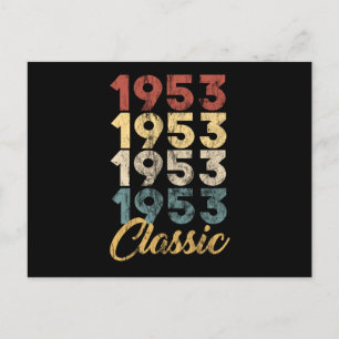 Distressed Retro Classic Geboren in 1952 66e Feestdagenkaart