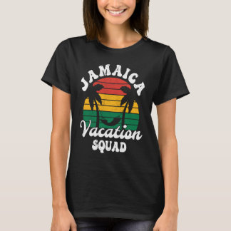 Distressed Retro Jamaica Vacation Squad Caribbean  T-shirt