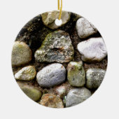 Distressed Rocks stenen veldsteen patroon Keramisch Ornament (Voorkant)