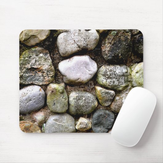 Distressed Rocks stenen veldsteen patroon Muismat (Met muis)