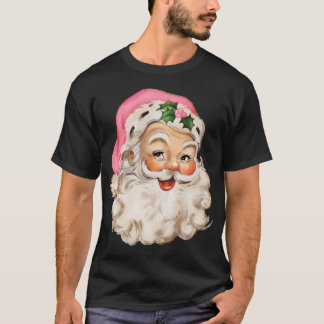 Distressed Roze Kerstman Roze Kerst T-shirt