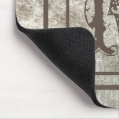 Distressed Rustic Stone gepersonaliseerd monogram Muismat (Hoek)