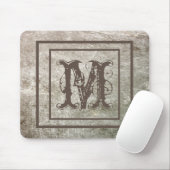 Distressed Rustic Stone gepersonaliseerd monogram Muismat (Met muis)