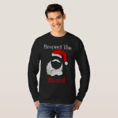 Distressed Santa Claus Respect The Beard T-shirt (Voorkant volledig)
