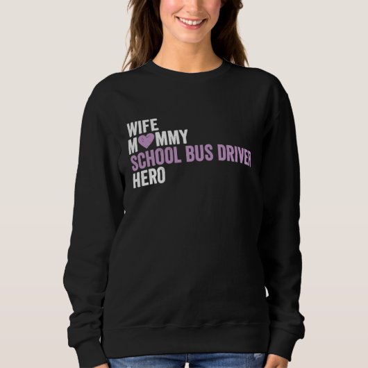 Distressed School Bus Driver Wife Mommy School Bu Trui (Voorkant)