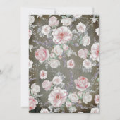 Distressed Shabby  Bloemenbruiloft Kaart (Achterkant)