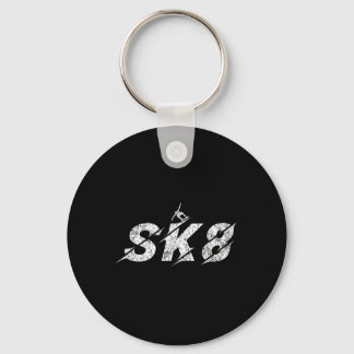 Distressed Sk8 Skate Skater Kids Boys Girls Skateb Sleutelhanger