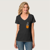Distressed Skeleton Messy Bun Coffee Skull drinkin T-shirt (Voorkant volledig)