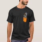 Distressed Skeleton Messy Bun Coffee Skull drinkin T-shirt (Voorkant)