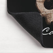 Distressed Skull & Botten Black Computer Muismat (Hoek)