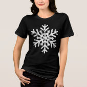 Distressed Snowflake Winter Christmas Tri-Blend Shirt (Voorkant)
