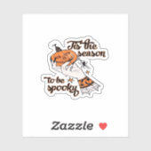 Distressed Spooky Season Sticker (Vel)