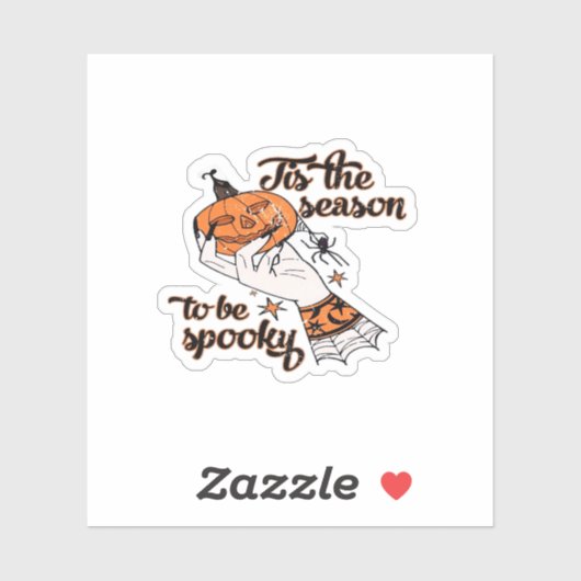 Distressed Spooky Season Sticker (Vel)