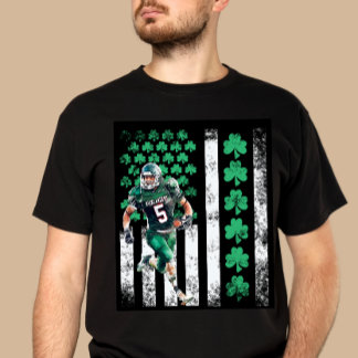 Distressed St. Patrick’s Day Football T- shirt 