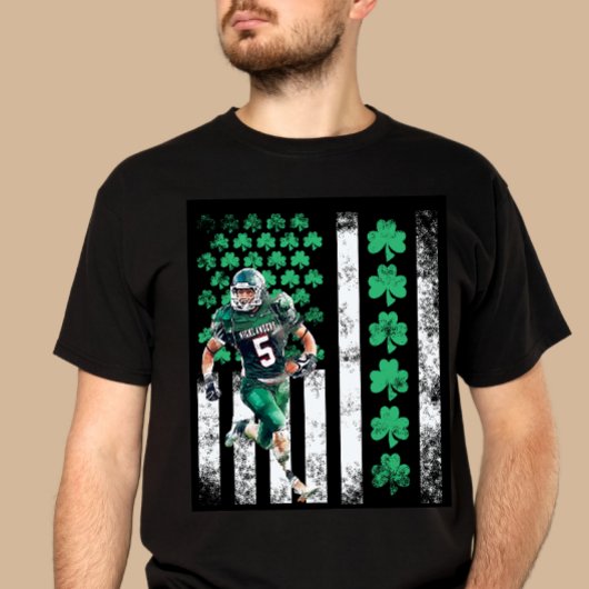 Distressed St. Patrick’s Day Football T- shirt 