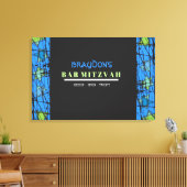 DISTRESSED STARS Bar Bat Mitzvah Sign In Board Canvas Afdruk (Insitu (Woonkamer))