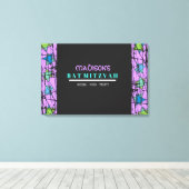 DISTRESSED STARS Bar Bat Mitzvah Sign In Board Canvas Afdruk (Insitu (Houten vloer))