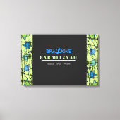 DISTRESSED STARS Bar Bat Mitzvah Sign In Board Canvas Afdruk (Voorkant)