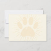 Distressed Sunbeam Dog Paw Blank Cream Off White Notitiekaartje (Achterkant)