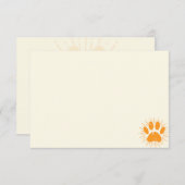 Distressed Sunbeam Dog Paw Blank Cream Off White Notitiekaartje (Voorkant / Achterkant)