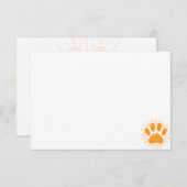 Distressed Sunbeam Dog Paw Custom Blank Notitiekaartje (Voorkant / Achterkant)