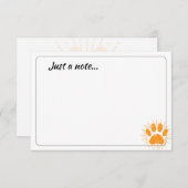 Distressed Sunbeam Dog Paw Custom Just a Note Notitiekaartje (Voorkant / Achterkant)